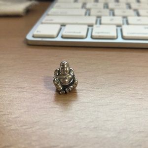 Silver Pandora Smiling Buddha Meditation Charm